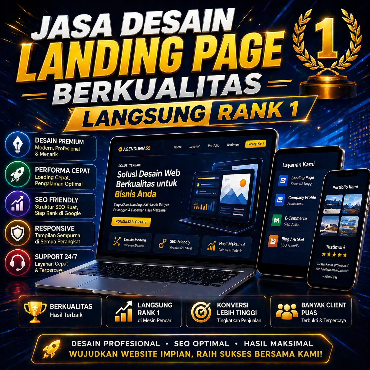 Landing Page yang Menjelaskan Pentingnya Menentukan Satu Tujuan Utama Halaman